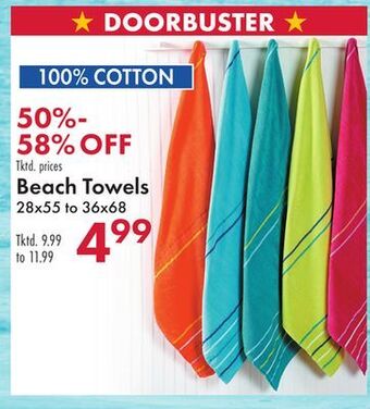 Boscov's Beach towels offer