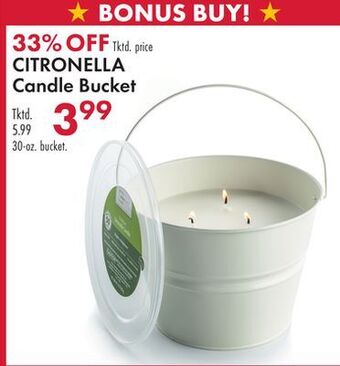 Boscov's Citronella candle bucket offer