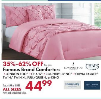 Boscov's Famous brand comforters offer