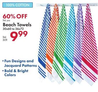 Boscov's Beach towels offer