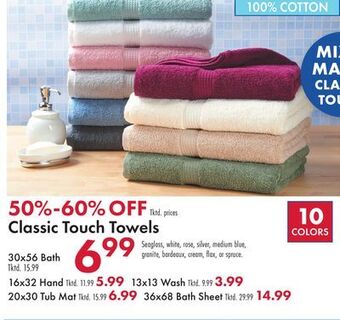 Boscov's Classic touch towels offer