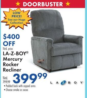 Boscov's La-z-boy® mercury rocker recliner offer