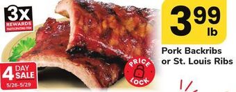 ACME Pork backribs or st. louis ribs offer