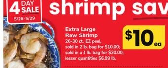 ACME Extra large raw shrimp offer