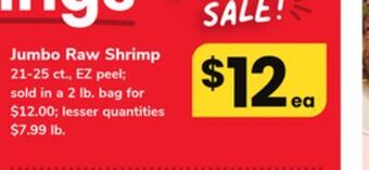 ACME Jumbo raw shrimp offer