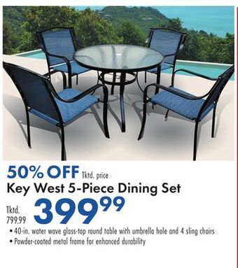 Boscov's Key west 5-piece dining set offer