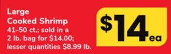 ACME Large cooked shrimp offer