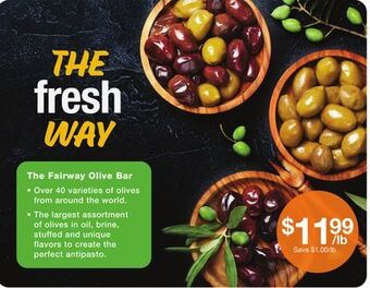 Fairway Store Market The fairway olive bar offer