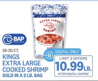 Kings Food Markets Kings extra large cooked shrimp offer
