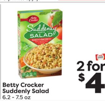 Weis Markets Betty crocker suddenly salad offer