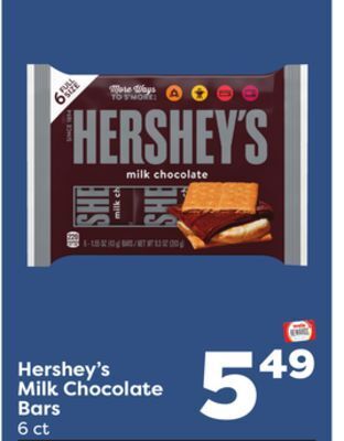 Weis Markets Hershey's milk chocolate bars offer