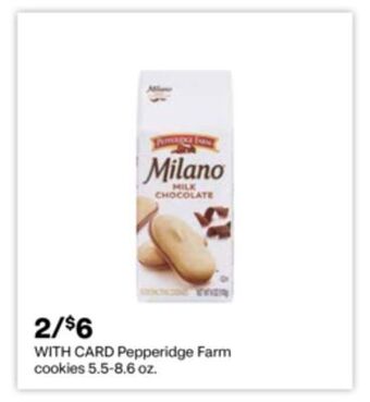 Pepperidge farm cookies 5.5-8.6 oz.