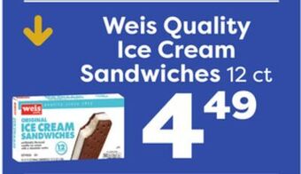 Weis Markets Weis quality ice cream sandwiches offer