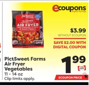 Weis Markets Pictsweet farms air fryer vegetables offer