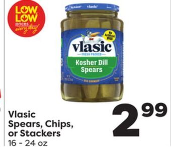 Weis Markets Vlasic spears, chips, or stackers offer