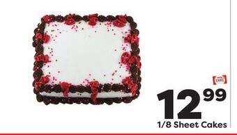 Weis Markets 1/8 sheet cakes offer