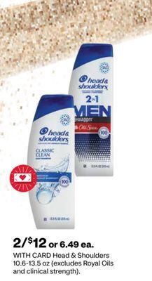 CVS Head & shoulders 10.6-13.5 oz offer