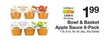 The Fresh Grocer Apple sauce 6-pack offer