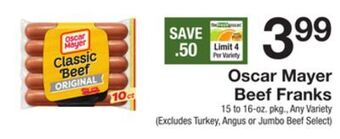 The Fresh Grocer Beef franks offer