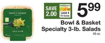 The Fresh Grocer Specialty 3-lb. salads offer