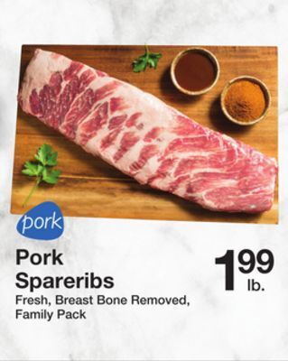 The Fresh Grocer Pork spareribs offer