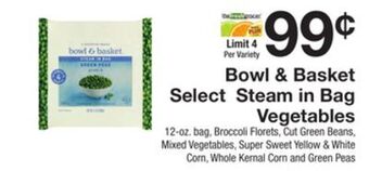 The Fresh Grocer Select steam in bag vegetables offer
