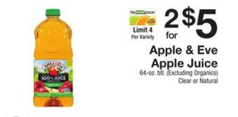 The Fresh Grocer Apple juice offer