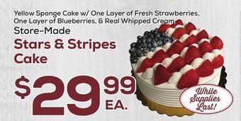 DeCicco & Sons Stars & stripes cake offer