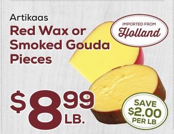 DeCicco & Sons Artikaas red wax or smoked gouda pieces offer