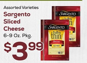 DeCicco & Sons Sargento sliced cheese offer