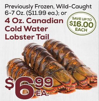 DeCicco & Sons Canadian cold water lobster tail offer