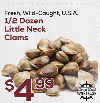 DeCicco & Sons 1/2 dozen little neck clams offer