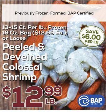 DeCicco & Sons Peeled & deveined colossal shrimp offer