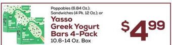 DeCicco & Sons Yasso greek yogurt bars 4-pack 10.6-14 oz. box offer