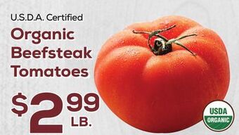 DeCicco & Sons Organic beefsteak tomatoes offer