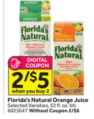 Stop&Shop Florida's natural orange juice offer