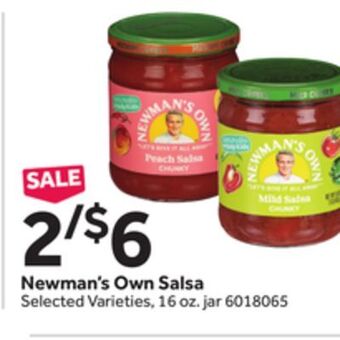 Stop&Shop Newman's own salsa offer