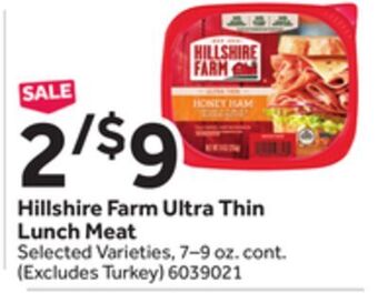 Stop&Shop Hillshire farm ultra thin lunch meat offer