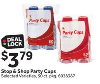 Stop&Shop Stop & shop party cups offer
