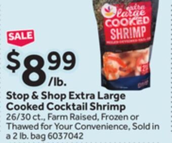 Stop&Shop Stop & shop extra large cooked cocktail shrimp offer