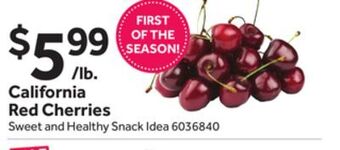 Stop&Shop California red cherries offer