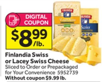 Stop&Shop Finlandia swiss or lacey swiss cheese offer