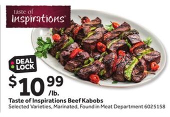 Stop&Shop Taste of inspirations beef kabobs offer