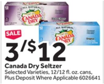 Stop&Shop Canada dry seltzer offer