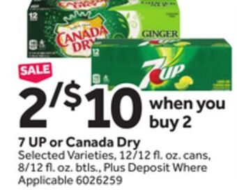 Stop&Shop 7 up or canada dry offer
