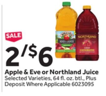 Stop&Shop Apple & eve or northland juice offer