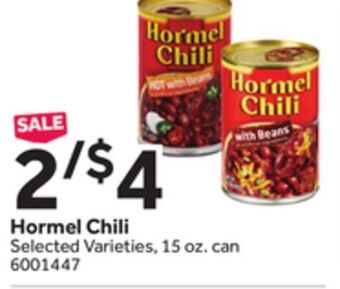 Stop&Shop Hormel chili offer