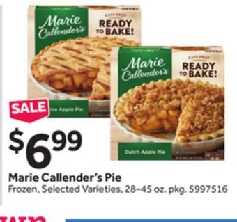 Stop&Shop Marie callender's pie offer