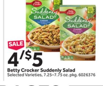 Stop&Shop Betty crocker suddenly salad offer