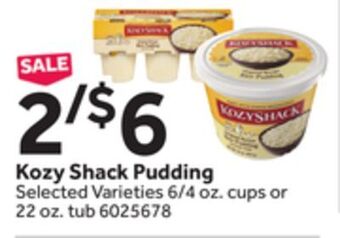 Stop&Shop Kozy shack pudding offer